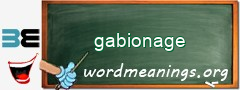 WordMeaning blackboard for gabionage